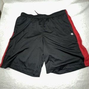 Champion Shorts Adult XL Black  Red Active Outdoors Gym Athlete Casual Men